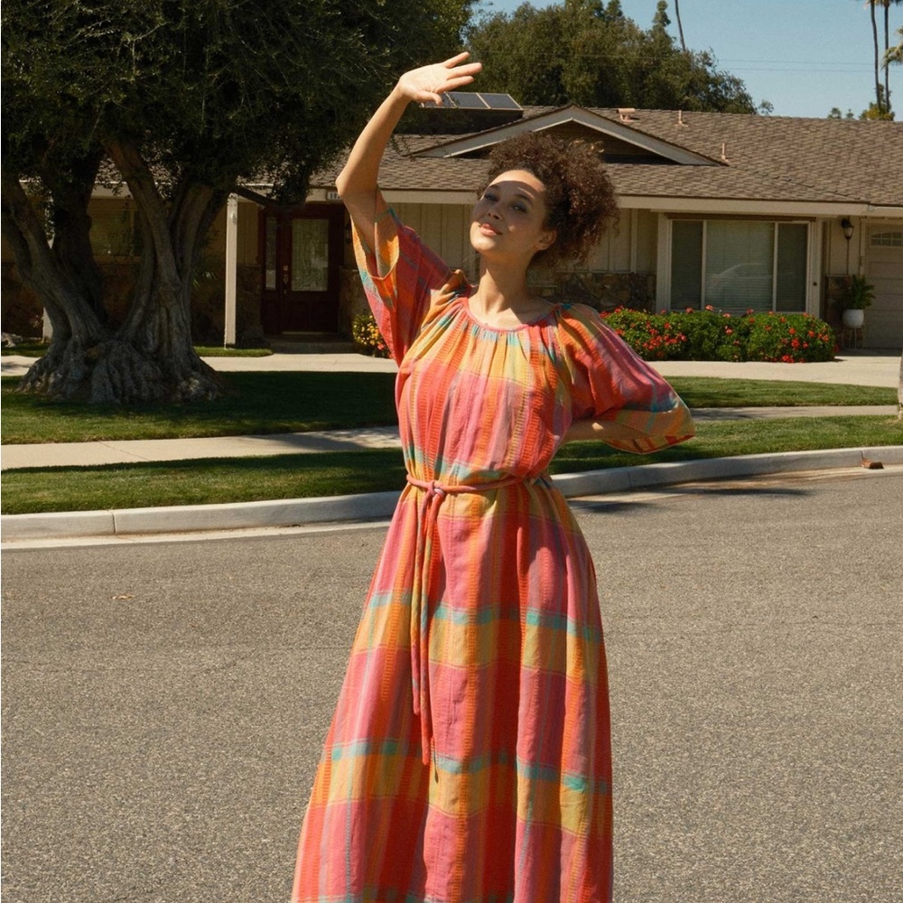Ace & Jig Vibrant Plaid Maxi Dress